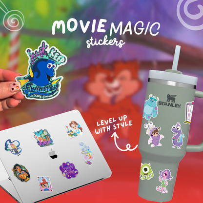Chip Dale sticker on tumbler – clear glossy Disney classic cartoon vinyl decal