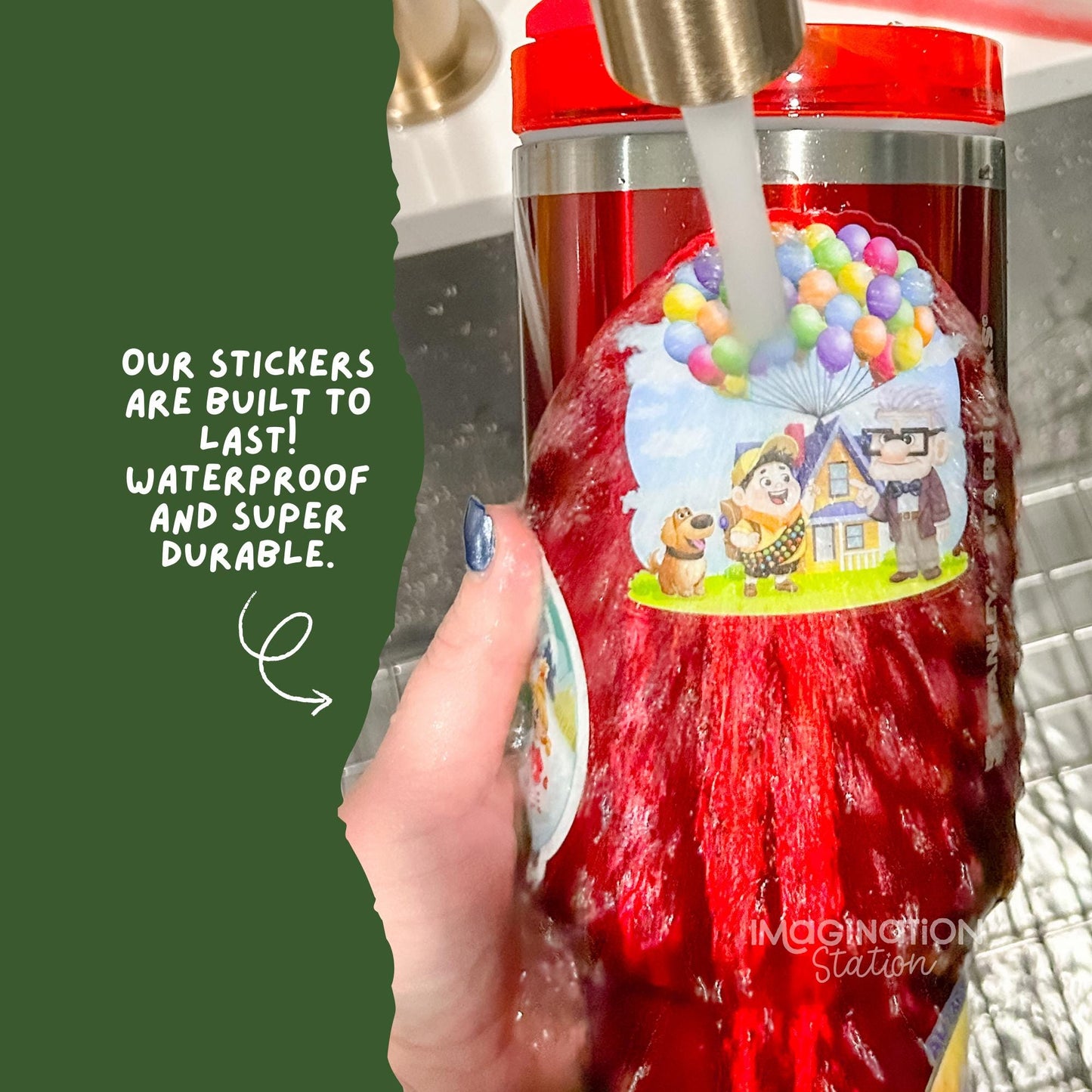 Voldemort Harry Potter glow sticker on water bottle – dark arts glow in dark Disney vinyl