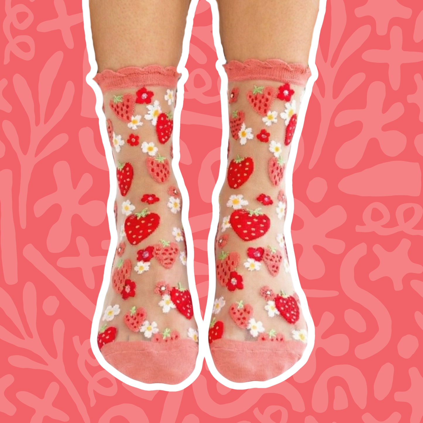 Sock Candy sheer crew socks size reference – women's one size fits most lightweight socks