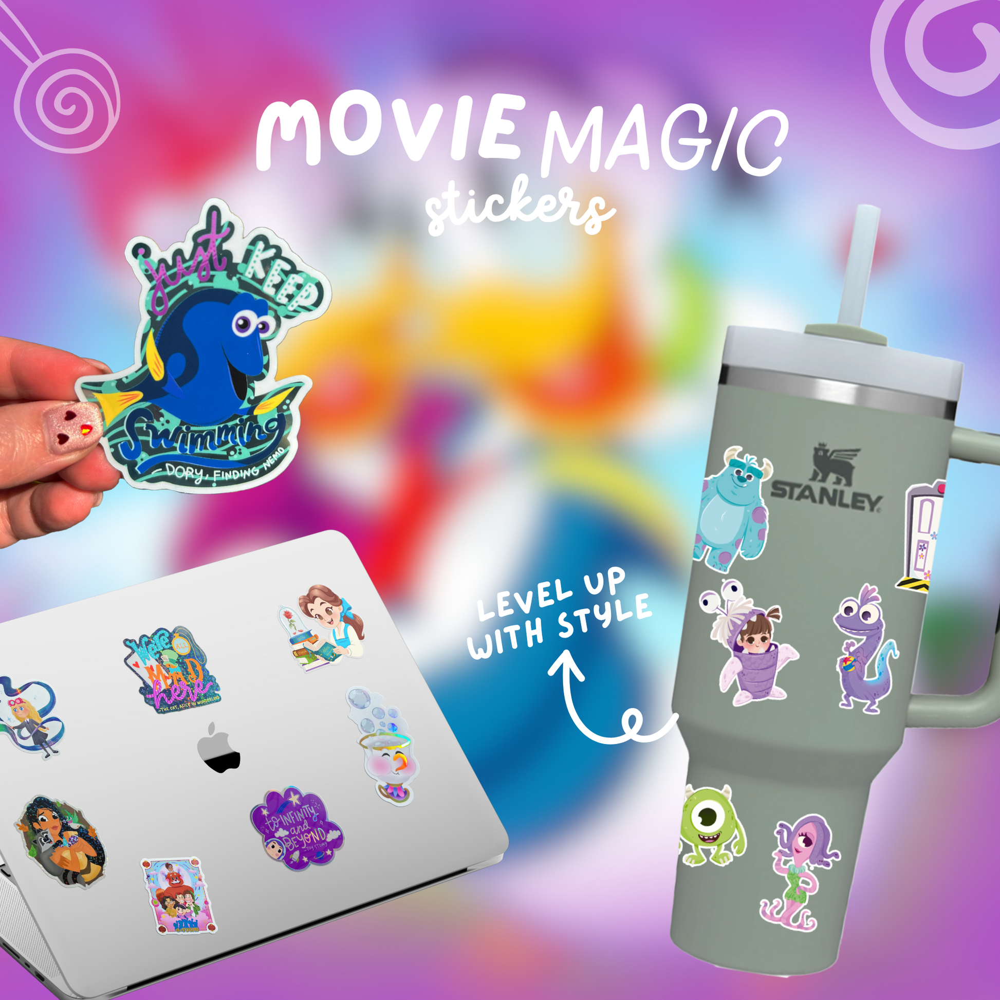 Donald Daisy proposal sticker on tumbler – Disney couple glossy vinyl decal