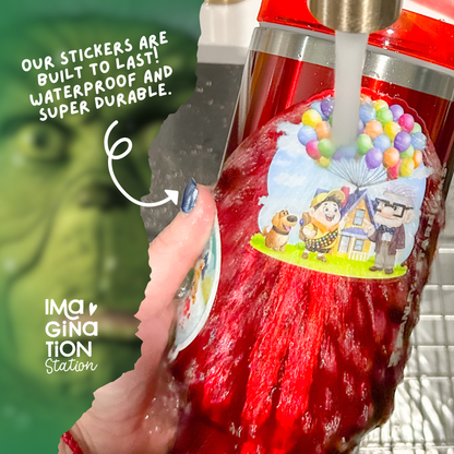 Grinch sticker lifestyle on laptop – Cindy Lou Christmas glossy waterproof vinyl