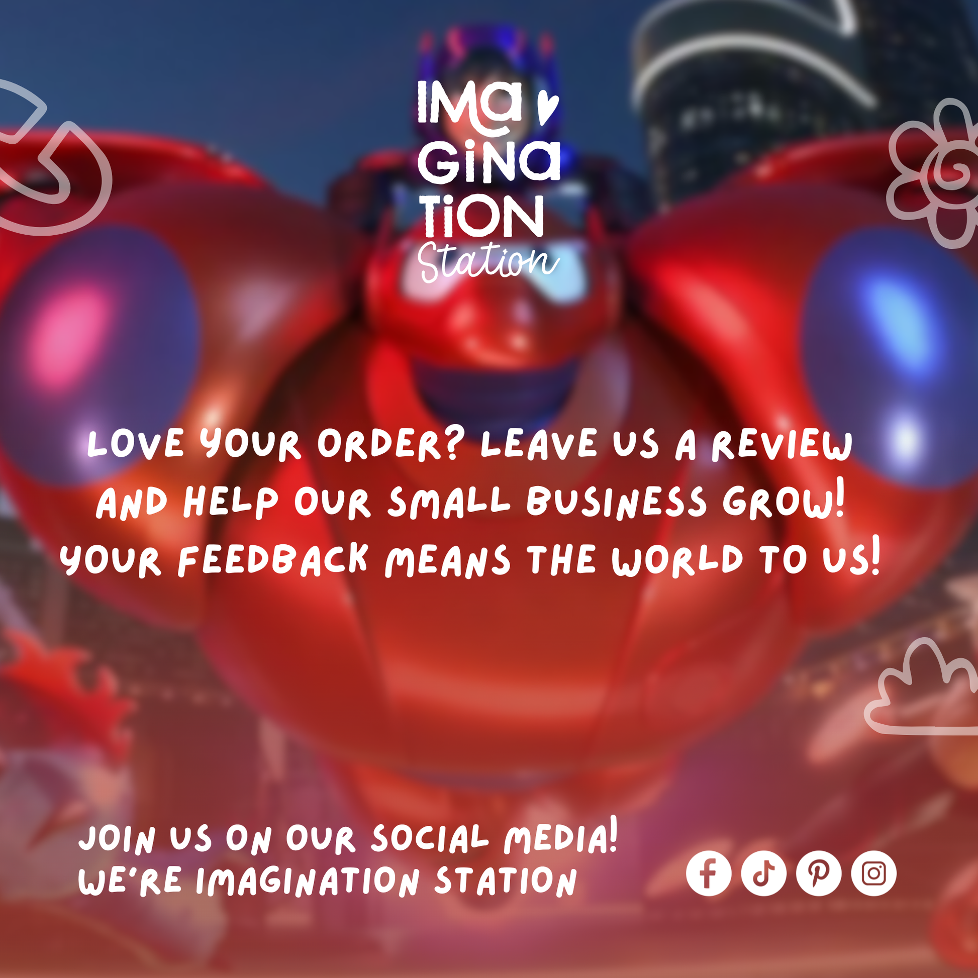 Imagination Station Big Hero 6 Baymax sticker packaging – Disney Pixar superhero gift
