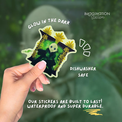 Voldemort sticker glowing in dark – Harry Potter he who must not be named glow vinyl