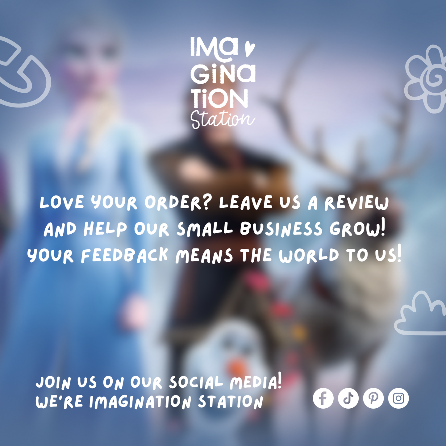 Imagination Station Frozen Anna Elsa sticker packaging – Disney princess Arendelle gift