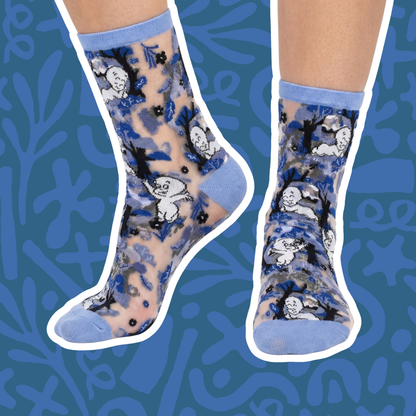 Sock Candy sheer socks material detail – soft breathable women's lightweight fashion crew socks
