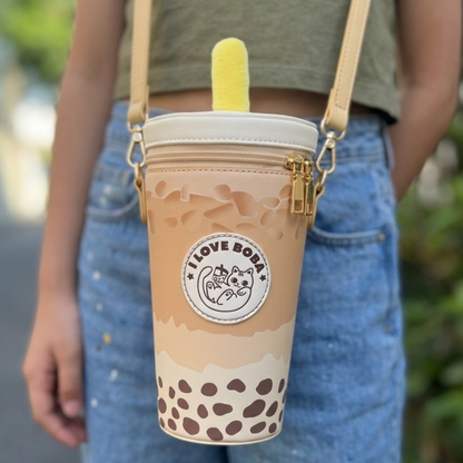 Boba Milk Tea Crossbody Bag – Novelty Purse in Original & Taro