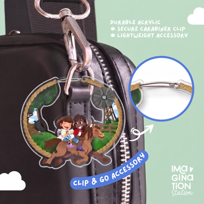 Toy Story Bonnie & Blake Acrylic Carabiner Keychain – Best Friends Charm