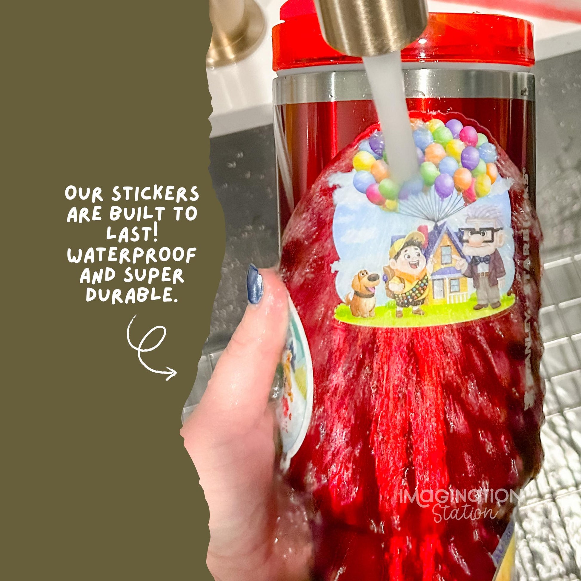 Hogwarts Express holographic sticker on tumbler – Harry Potter platform 9 3/4 vinyl decal