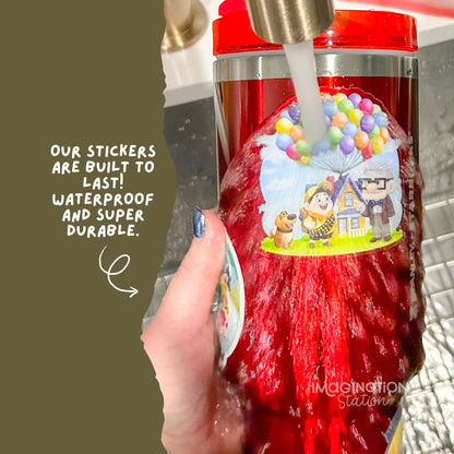 Hogwarts Express holographic sticker on tumbler – Harry Potter platform 9 3/4 vinyl decal