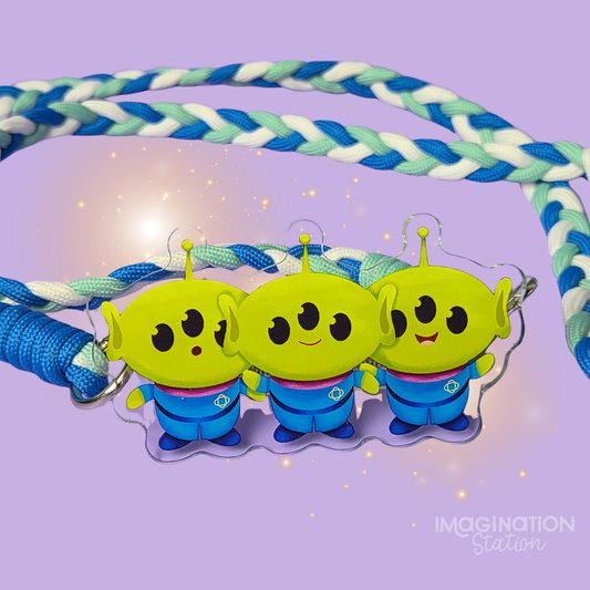 Little Green Men Aliens Toy Story Phone Clip with Lanyard – Acrylic Disney Pixar Accessory