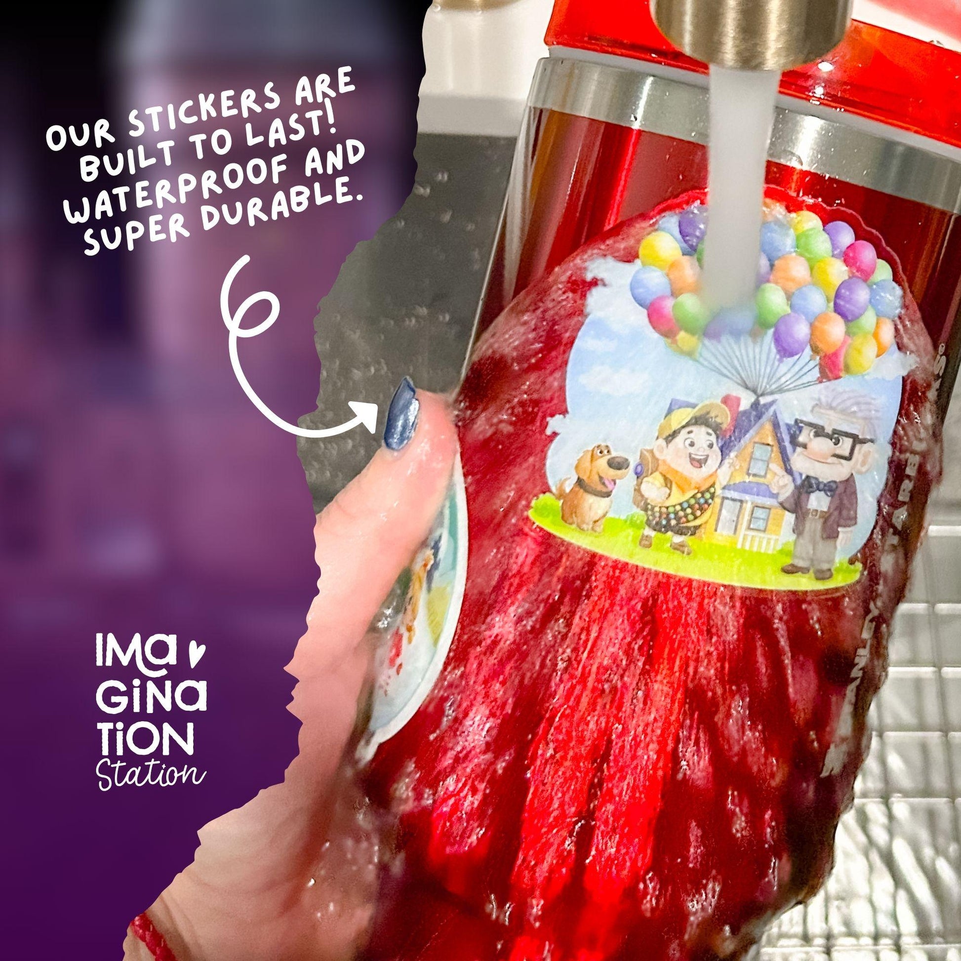 Luna Lovegood sticker on water bottle – Harry Potter holographic Ravenclaw Disney vinyl
