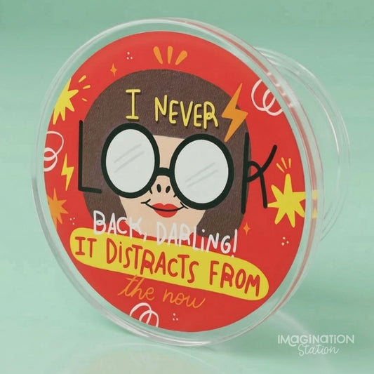 Edna Mode Incredibles phone holder front view – acrylic airbag Disney Pixar grip