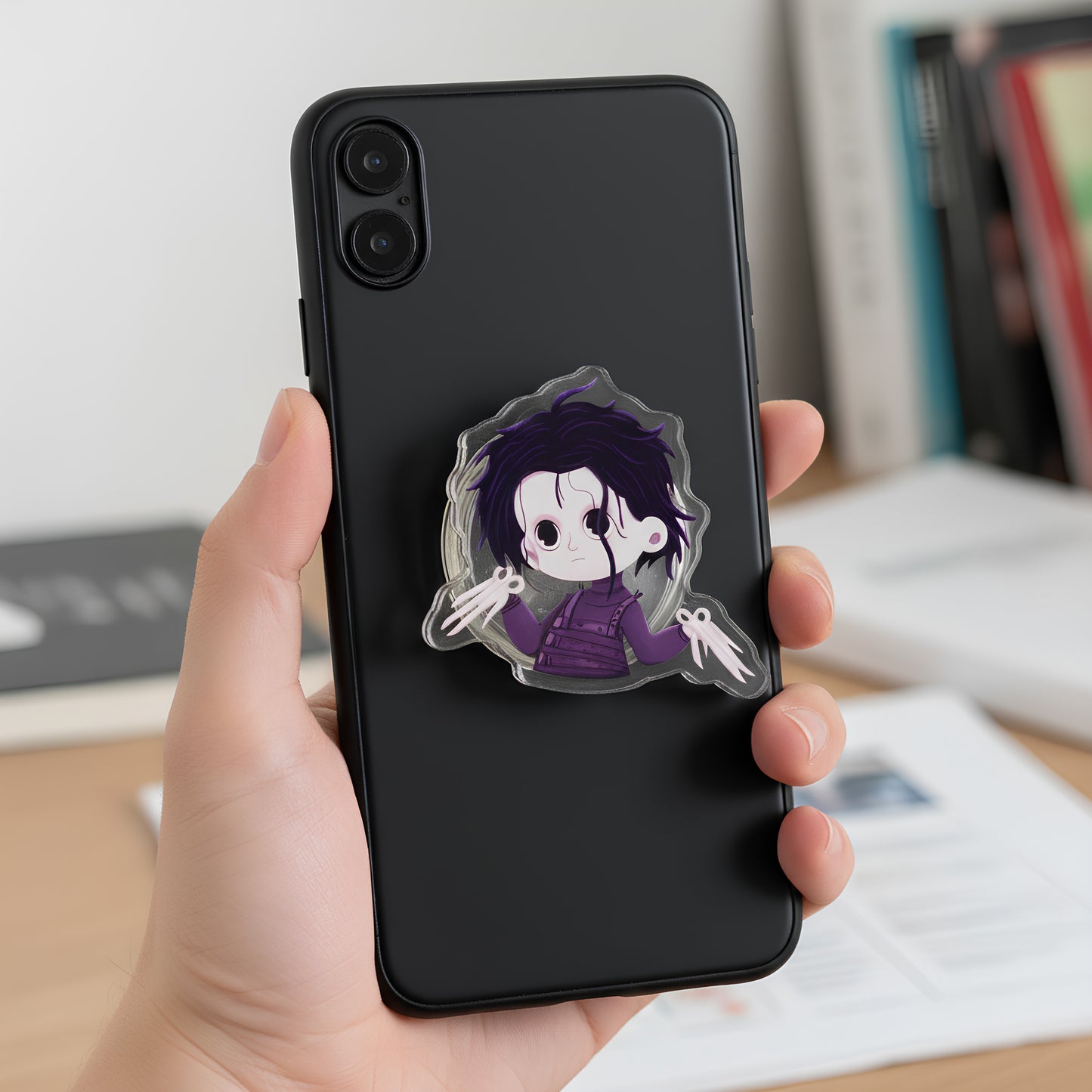 Edward Scissorhands phone holder as kickstand – acrylic Tim Burton Disney phone stand