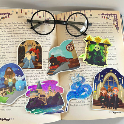 Expecto Patronum sticker held by hand – pixie dust glossy Harry Potter patronus vinyl