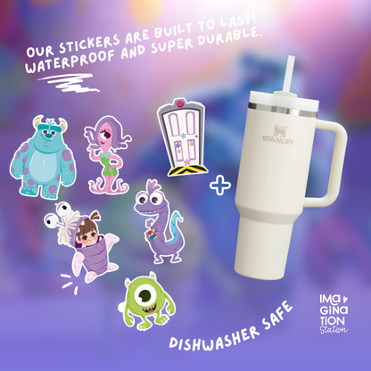 Monsters Inc 40oz tumbler color options – scream factory Disney Pixar bundle selection