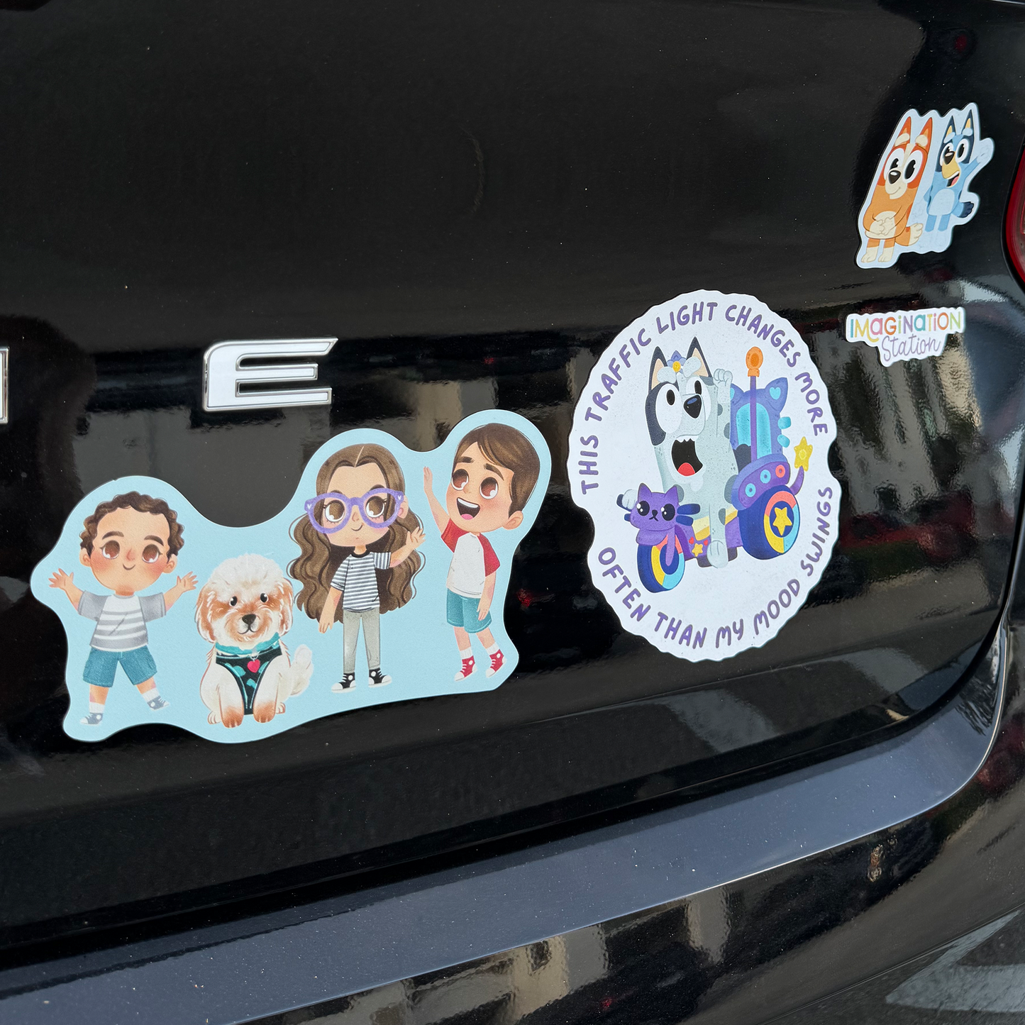 Bluey Muffin Mood Swings Funny Quote - Weatherproof Vinyl Magnet