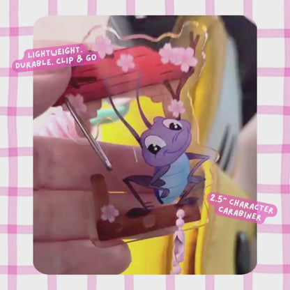 Mulan Cri-kee Carabiner Keychain – Clear Glossy Acrylic Disney Charm Clip