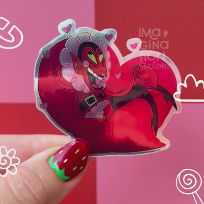 HIM Powerpuff Girls Villain Sticker – Mirror Glossy Waterproof 90s Cartoon Vinyl Decal
