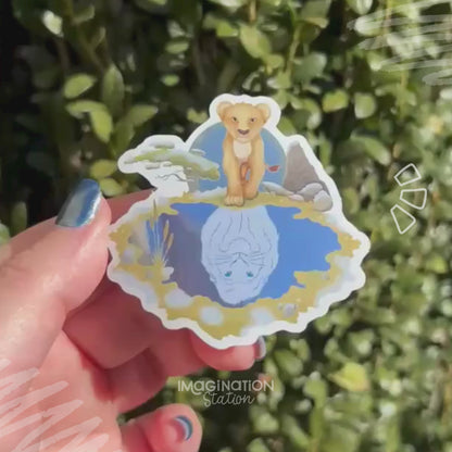 Mufasa Lion King Sticker – Mirror Glossy Waterproof Disney Vinyl Decal