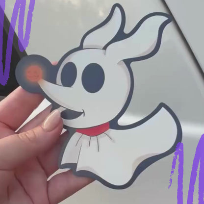 Zero from Nightmare Before Christmas Magnet - Weatherproof Vinyl.