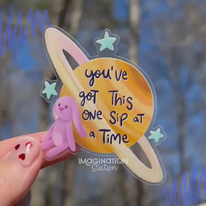 Bluey "You've Got This" Quote Sticker – Waterproof Clear Glossy Vinyl Decal