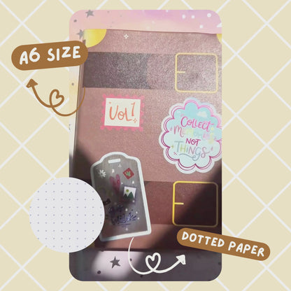 The Getaway Vol. 1 – A6 Bullet Journal Travel Notebook with Metallic Sticker Sheet & Surprise Gift