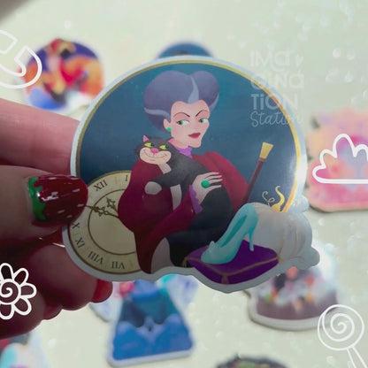Lady Tremaine Cinderella Disney Villain Sticker – Mirror Glossy Waterproof Vinyl Decal