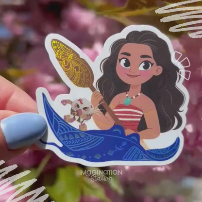 Disney Princess Sticker Bundle – Waterproof Vinyl Decal Set | Rapunzel Mulan Moana Tiana Pocahontas