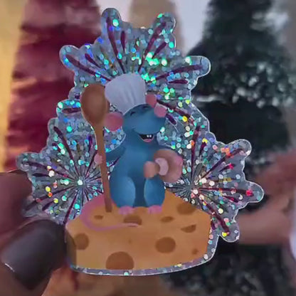 Ratatouille Remy Sticker – Glitter Glossy Waterproof Disney Pixar Vinyl Decal