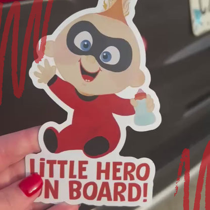 Jack-Jack Little Hero On Board Car Magnet – Weatherproof Vinyl