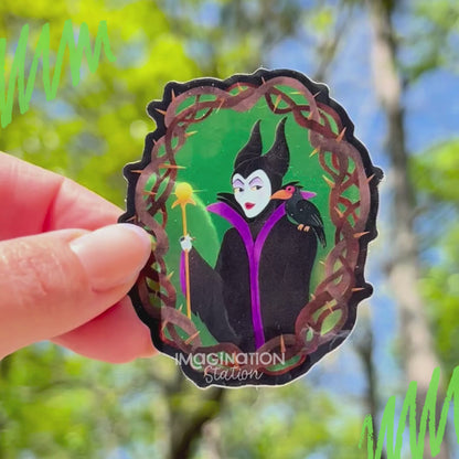 Maleficent Disney Villain Sticker – Mirror Glossy Waterproof Vinyl Decal
