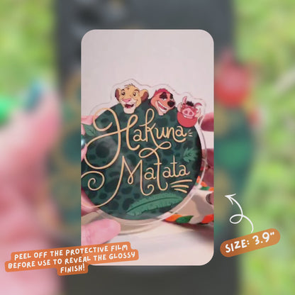 Hakuna Matata Trio Phone Charm - Acrylic Lanyard Clip