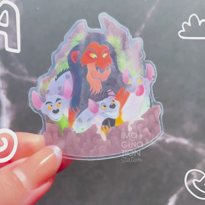 Scar Lion King Disney Villain Sticker – Transparent Glossy Waterproof Vinyl Decal