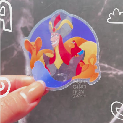 Jafar Aladdin Disney Villain Sticker – Transparent Glossy Waterproof Vinyl Decal