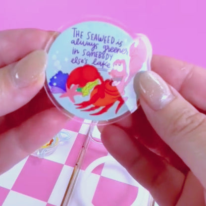 Little Mermaid Bundle – Flounder Keychain, Phone Holder & Waterproof Sticker Set