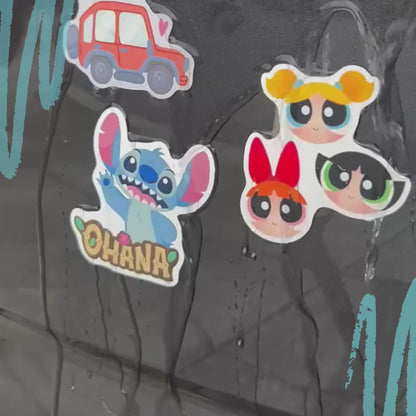 Stitch Ohana Car Magnet - Vinyl Weatherproof Print.