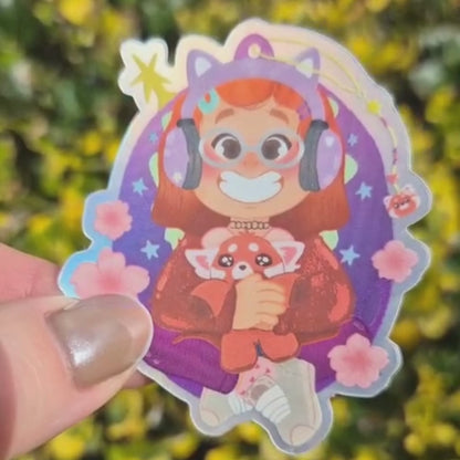 Mei Mei Turning Red Sticker – Holographic Waterproof Disney Pixar Vinyl Decal