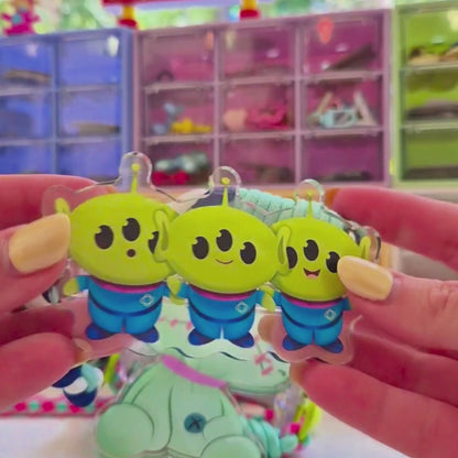Little Green Men Aliens Toy Story Phone Clip with Lanyard – Acrylic Disney Pixar Accessory