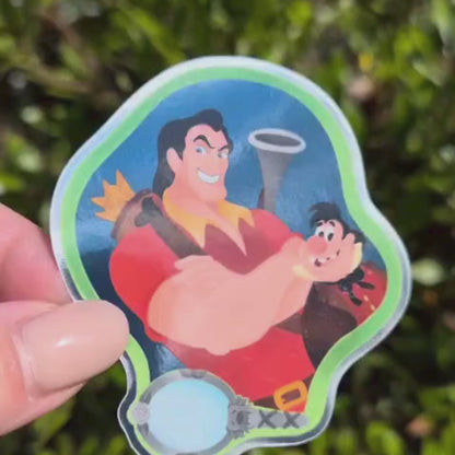 Gaston Beauty & the Beast Disney Villain Sticker – Mirror Glossy Waterproof Vinyl Decal