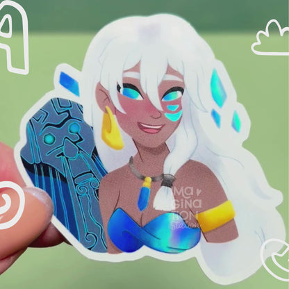 Kida Atlantis Disney Princess Sticker – Holographic Glossy Waterproof Vinyl Decal