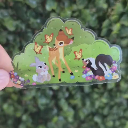 Bambi & Thumper Disney Sticker – Clear Glossy Waterproof Vinyl Decal