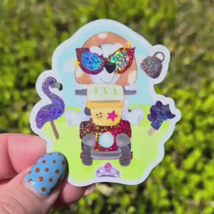 Granny Muffin Bluey Sticker – Waterproof Pixie Dust Glossy Vinyl Decal