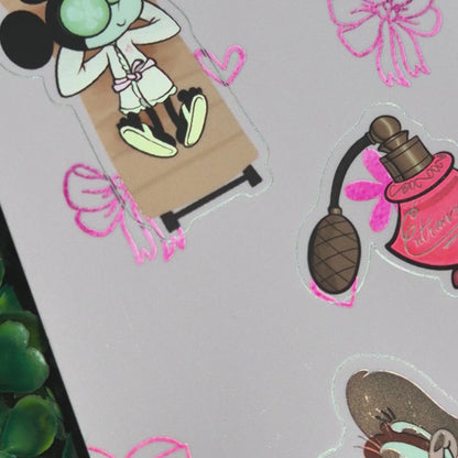 Minnie Mouse Metallic Sticker Sheet + 40oz Tumbler Bundle – Disney Accessories Set