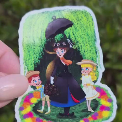 Mary Poppins Sticker – Waterproof Clear Glossy Disney Vinyl Decal
