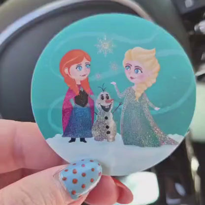 Frozen Anna & Elsa Disney Sticker – Pixie Dust Glossy Waterproof Vinyl Decal