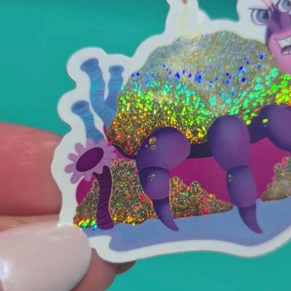 Tamatoa Moana Disney Sticker – Holographic Glitter Waterproof Vinyl Decal