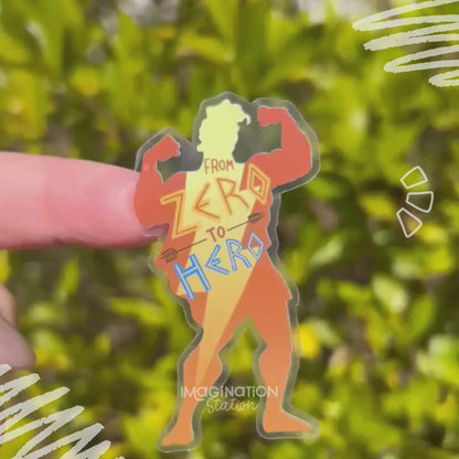 Hercules Zero to Hero Sticker – Transparent Glossy Waterproof Disney Vinyl Decal