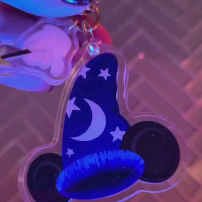 Sorcerer's Hat Light Up Keychain – Custom Acrylic Magnetic Disney Inspired Charm