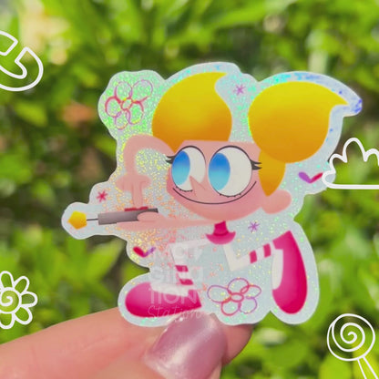 Dee Dee Dexter's Laboratory Sticker – Pixie Dust Glossy Waterproof 90s Cartoon Vinyl