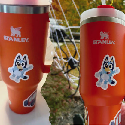 Bluey 40oz Tumbler + Waterproof Vinyl Sticker Set – Disney Junior Bundle